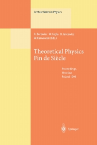 Cover image: Theoretical Physics Fin de Siècle 1st edition 9783540668015