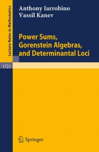Imagen de portada: Power Sums, Gorenstein Algebras, and Determinantal Loci 9783540667667