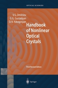 Cover image: Handbook of Nonlinear Optical Crystals 3rd edition 9783540653943
