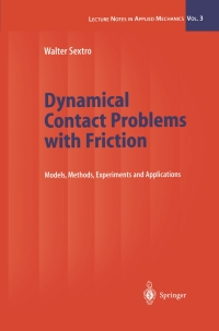 Titelbild: Dynamical Contact Problems with Friction 9783540430230