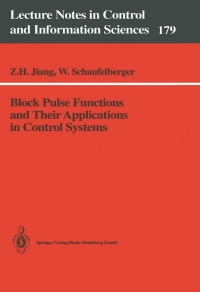 Imagen de portada: Block Pulse Functions and Their Applications in Control Systems 9783540553694
