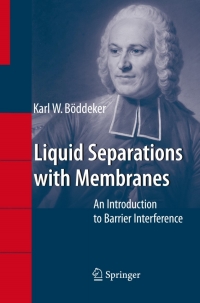 Titelbild: Liquid Separations with Membranes 9783540474517