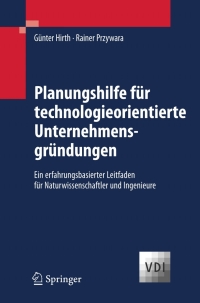 Omslagafbeelding: Planungshilfe für technologieorientierte Unternehmensgründungen 9783540474548