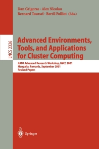 Cover image: Advanced Environments, Tools, and Applications for Cluster Computing 1st edition 9783540436720