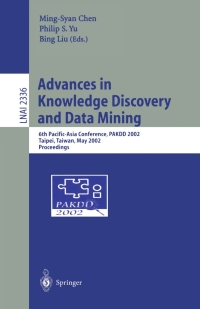 Cover image: Advances in Knowledge Discovery and Data Mining 1st edition 9783540437048