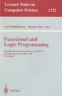 Imagen de portada: Functional and Logic Programming 1st edition 9783540666776