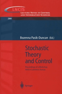 Cover image: Stochastic Theory and Control 1st edition 9783540437772