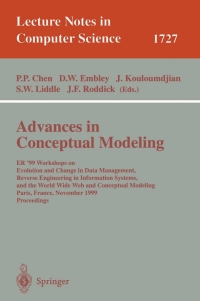Cover image: Advances in Conceptual Modeling 1st edition 9783540666530
