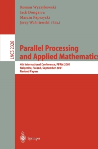 Titelbild: Parallel Processing and Applied Mathematics 1st edition 9783540437925