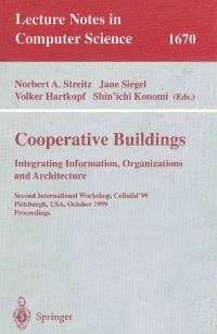 Imagen de portada: Cooperative Buildings. Integrating Information, Organizations, and Architecture 1st edition 9783540665960