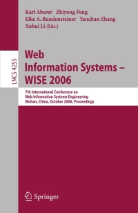 Imagen de portada: Web Information Systems - WISE 2006 1st edition 9783540481058