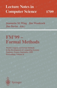 Cover image: FM'99 - Formal Methods 1st edition 9783540665885