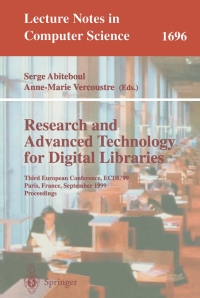 Imagen de portada: Research and Advanced Technology for Digital Libraries 1st edition 9783540665588