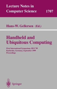 Immagine di copertina: Handheld and Ubiquitous Computing 1st edition 9783540665502