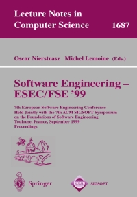 Omslagafbeelding: Software Engineering - ESEC/FSE '99 1st edition 9783540665380