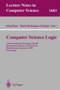 Cover image: Computer Science Logic 1st edition 9783540665366