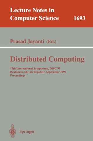 Cover image: Distributed Computing 1st edition 9783540665311
