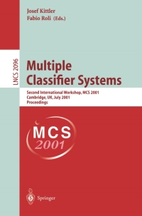 Titelbild: Multiple Classifier Systems 1st edition 9783540422846