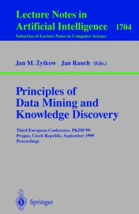 Imagen de portada: Principles of Data Mining and Knowledge Discovery 1st edition 9783540664901