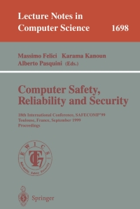 صورة الغلاف: Computer Safety, Reliability and Security 1st edition 9783540664888