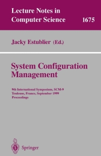 Cover image: System Configuration Management 1st edition 9783540664840