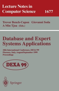 Immagine di copertina: Database and Expert Systems Applications 1st edition 9783540664482