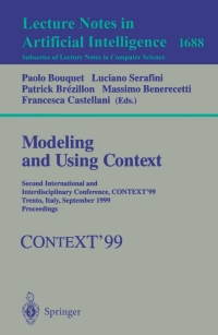 Cover image: Modeling and Using Context 1st edition 9783540664321