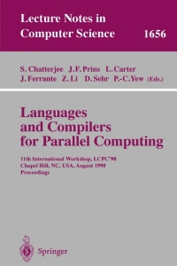 Omslagafbeelding: Languages and Compilers for Parallel Computing 1st edition 9783540664260