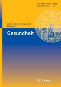 صورة الغلاف: Gesundheit 1st edition 9783540485612