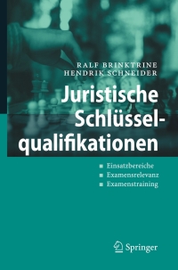 Cover image: Juristische Schlüsselqualifikationen 9783540486985