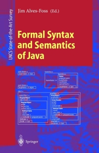 Cover image: Formal Syntax and Semantics of Java 1st edition 9783540661580