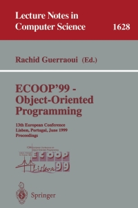 Imagen de portada: ECOOP '99 - Object-Oriented Programming 1st edition 9783540661566