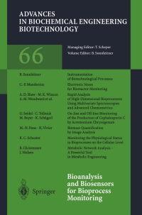 Cover image: Bioanalysis and Biosensors for Bioprocess Monitoring 1st edition 9783540660521