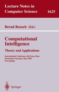 Cover image: Computational Intelligence: Theory and Applications 1st edition 9783540660507