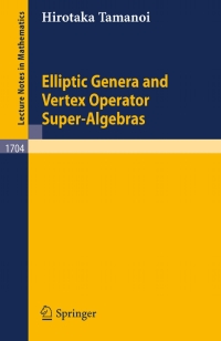 Cover image: Elliptic Genera and Vertex Operator Super-Algebras 9783540660064