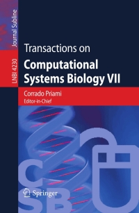 صورة الغلاف: Transactions on Computational Systems Biology VII 1st edition 9783540488378
