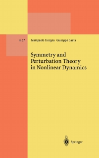 Imagen de portada: Symmetry and Perturbation Theory in Nonlinear Dynamics 9783540659044