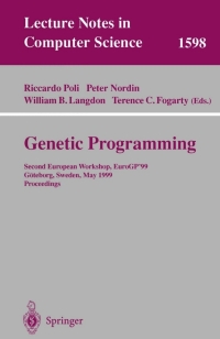صورة الغلاف: Genetic Programming 1st edition 9783540658993