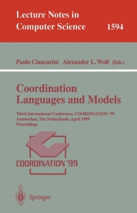 Imagen de portada: Coordination Languages and Models 1st edition 9783540658368