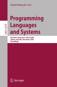 Cover image: Programming Languages and Systems 1st edition 9783540489375