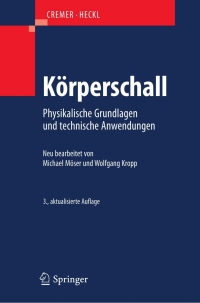 Imagen de portada: Körperschall 3rd edition 9783540403364