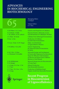 Omslagafbeelding: Recent Progress in Bioconversion of Lignocellulosics 1st edition 9783540655770