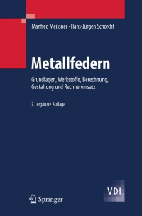صورة الغلاف: Metallfedern 2nd edition 9783540498681