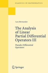 Imagen de portada: The Analysis of Linear Partial Differential Operators III 9783540138280