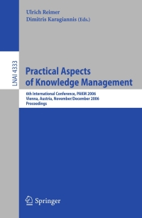 表紙画像: Practical Aspects of Knowledge Management 1st edition 9783540499985