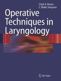 Cover image: Operative Techniques in Laryngology 9783540258063