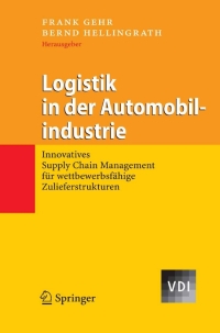 Cover image: Logistik in der Automobilindustrie 1st edition 9783540140450