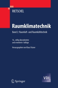 Imagen de portada: Raumklimatechnik 16th edition 9783540570110
