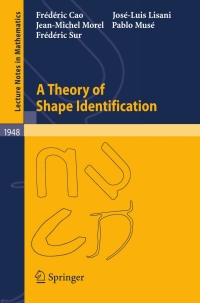 Cover image: A Theory of Shape Identification 9783540684800