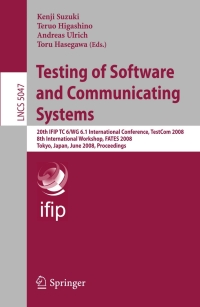 Immagine di copertina: Testing of Software and Communicating Systems 1st edition 9783540685142